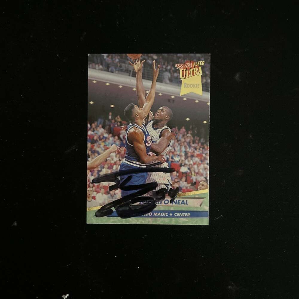 1992-93 Fleer Ultra Shaquille O'Neal Rookie Card #328 Signed Autograph Orlando M